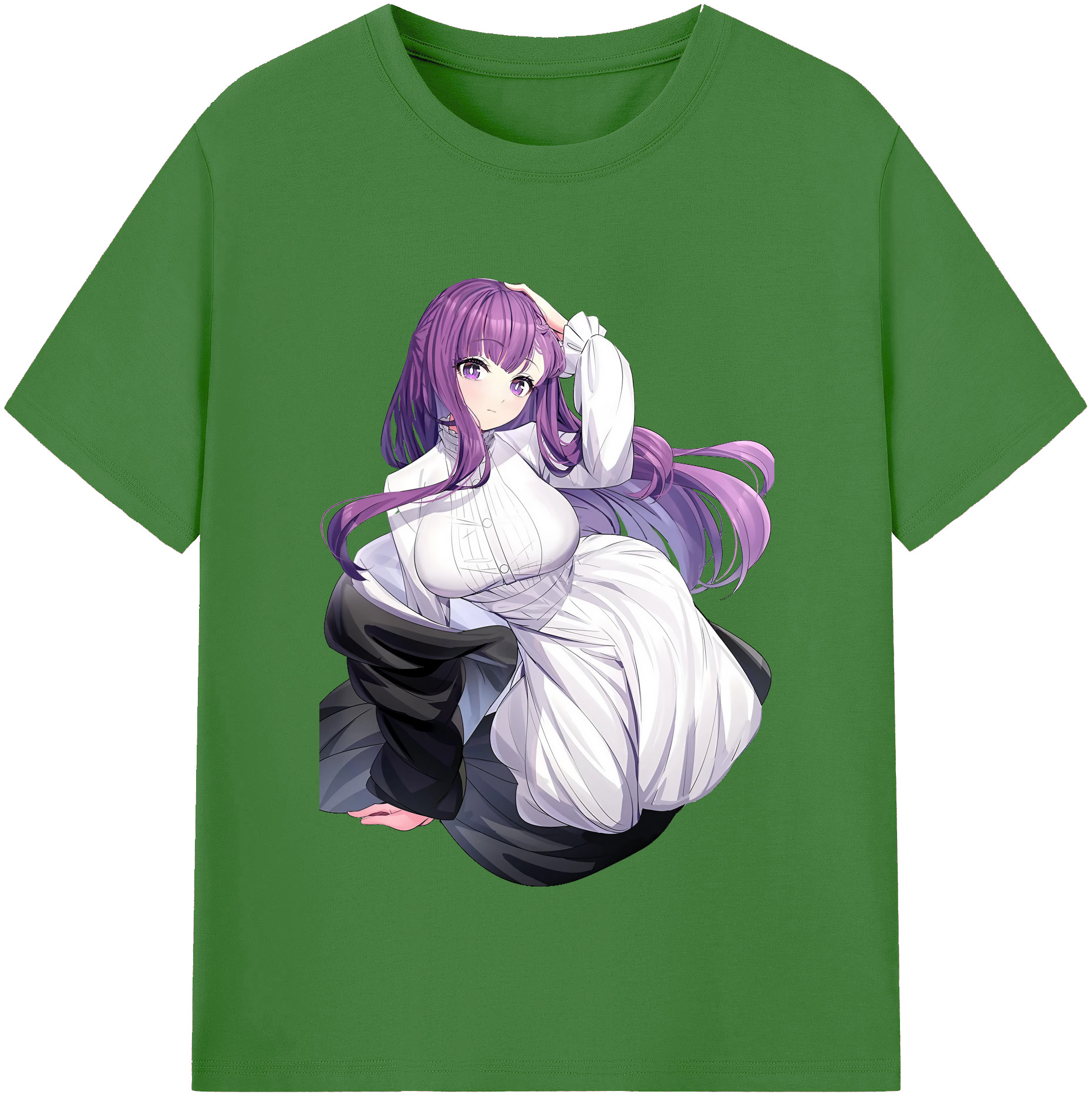 （画像用） 葬送のフリーレン Frieren レディースカジュアルプリントTシャツ（綿100％）